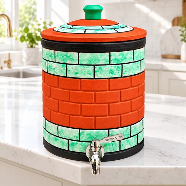 Mint_Mosaic_Clay_Water_Pot_(10_Litres)
