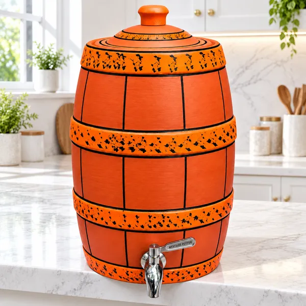 Amber_Barrel_Clay_Water_Pot_(12_Litres)