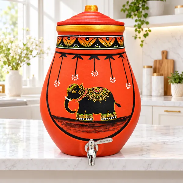 Festive_Tusker_Clay_Water_Pot_(16_Litres)