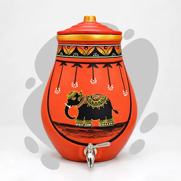 Festive_Tusker_Clay_Water_Pot_(16_Litres)
