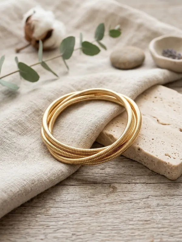 Gold_Coil_Bracelet_For_Women