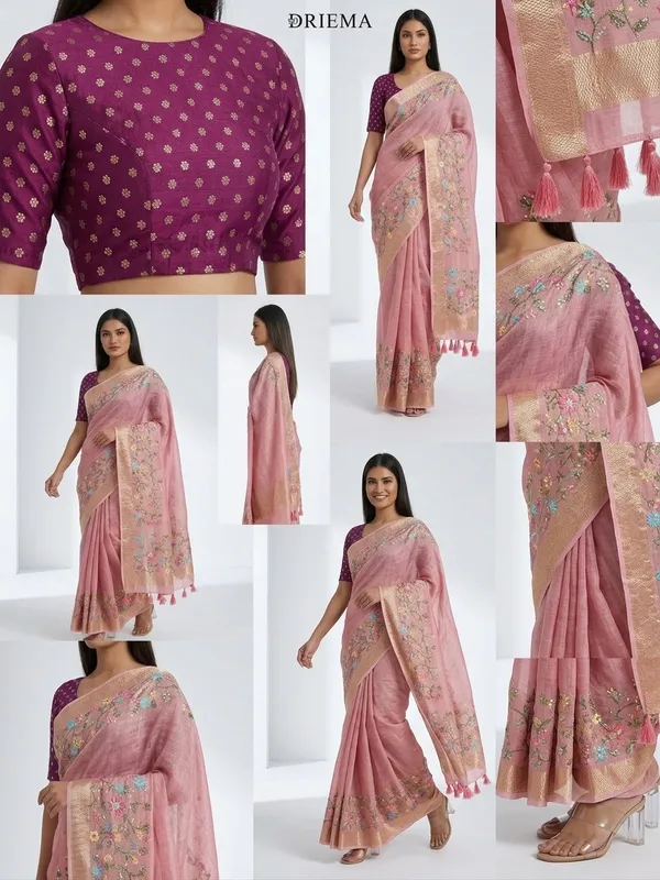 Elegant_Pastel_Pink_Floral_Embroidered_Saree_With_Blouse_Piece