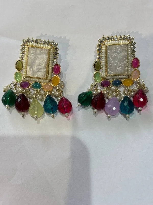 Multicolor_Kundan_Stone_Pearl_Drop_Statement_Earrings_For_Women