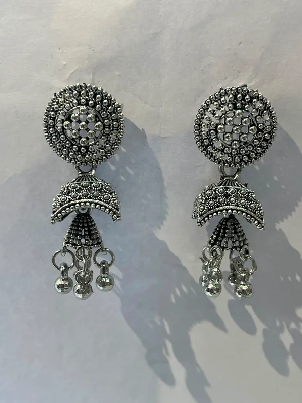 Silver_Oxidized_Jhumka_Drop_Earrings_For_Women
