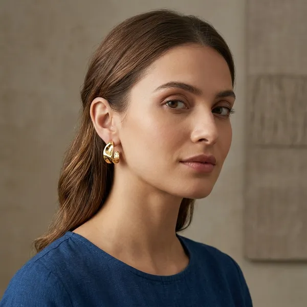 Gold_Plated_Chunky_Hoop_Earrings_For_Women