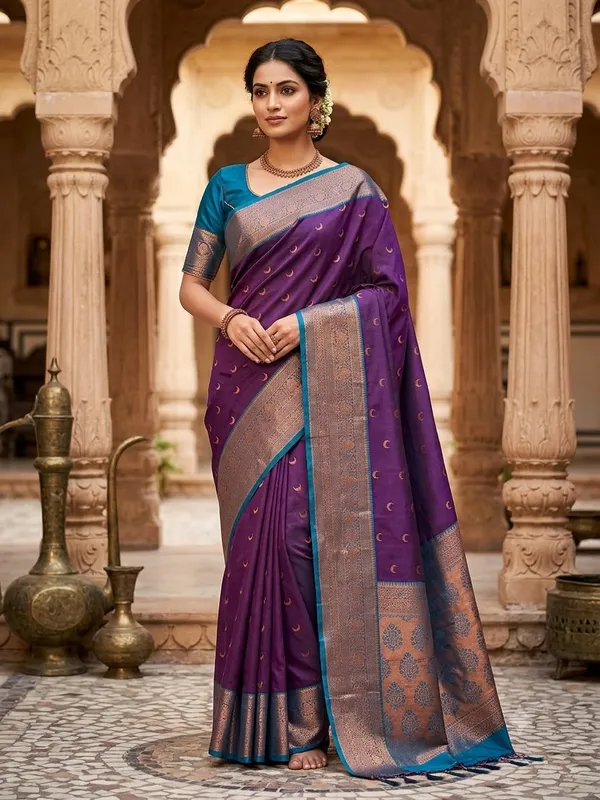 Maharashtrian_royal_elegance_to_your_ethnic_wardrobe_with_this_beautiful_Paithani_Style_Saree_Collection_With_Blouse_Piece