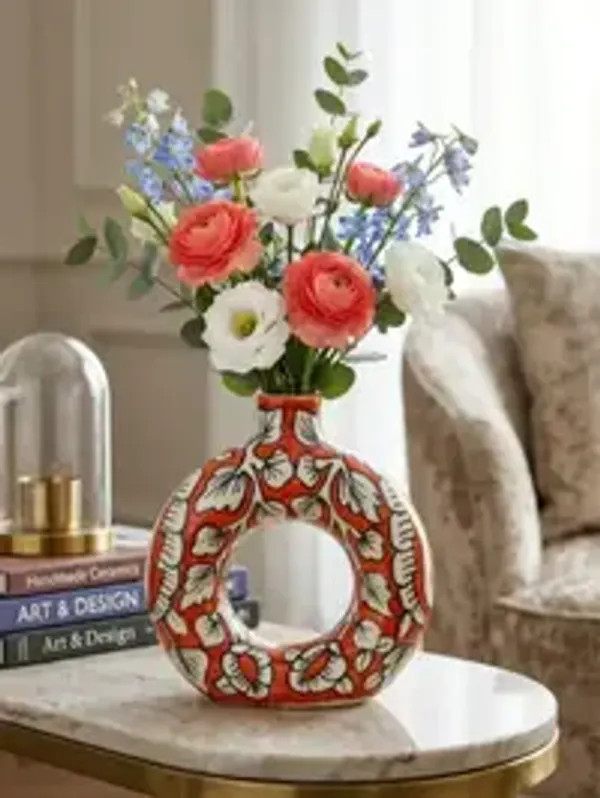 Crimson_Bloom_Handcrafted_Ring_Ceramic_Flower_Vase_7_Inches