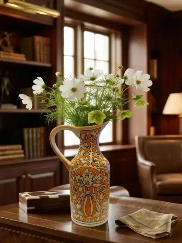 Amber_Bloom_Handcrafted_Ceramic_Jug_Vase_10_5_Inch