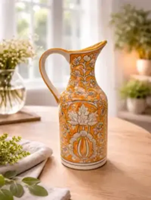 Amber_Bloom_Handcrafted_Ceramic_Jug_Vase_10_5_Inch