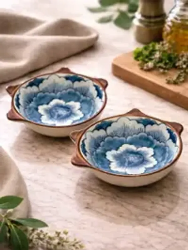 Indigo_Petal_Artisan_Sauce_Bowl_Set_Of_2