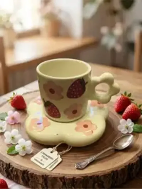Berry_Blossom_Handcrafted_Coffee_Mug_Saucer_Set