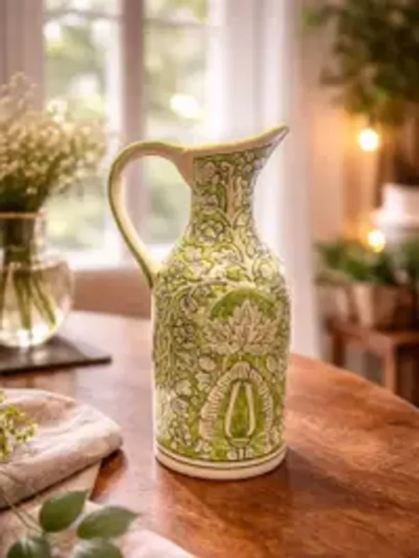 Verdant_Bloom_Handcrafted_Ceramic_Jug_Vase_10_5_Inch