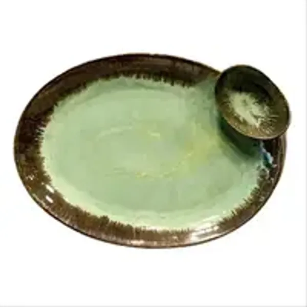 Verdant_Oval_Platter_With_Dip_Bowl_12_X_9_Inches
