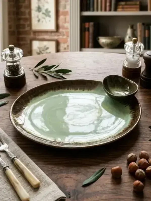 Verdant_Oval_Platter_With_Dip_Bowl_12_X_9_Inches