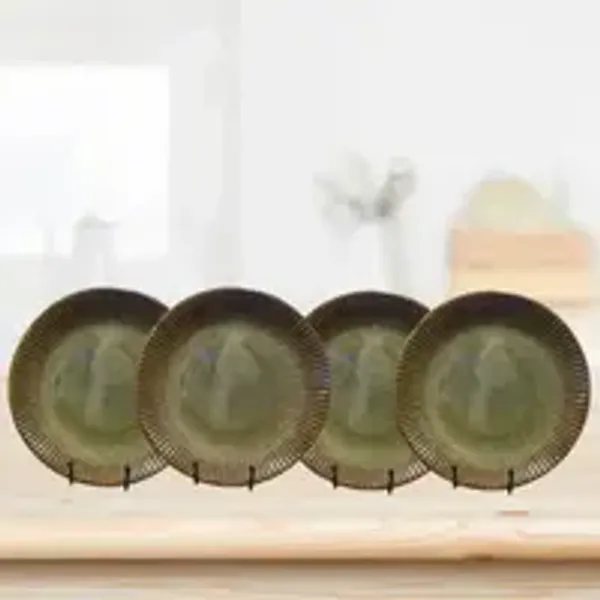 Fluted_Round_Border_Handcrafted_Plate_Dessert_Green_10_5