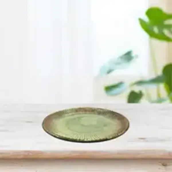 Fluted_Round_Border_Handcrafted_Plate_Dessert_Green_10_5