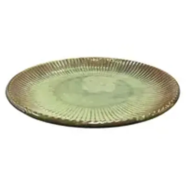 Fluted_Round_Border_Handcrafted_Plate_Dessert_Green_10_5