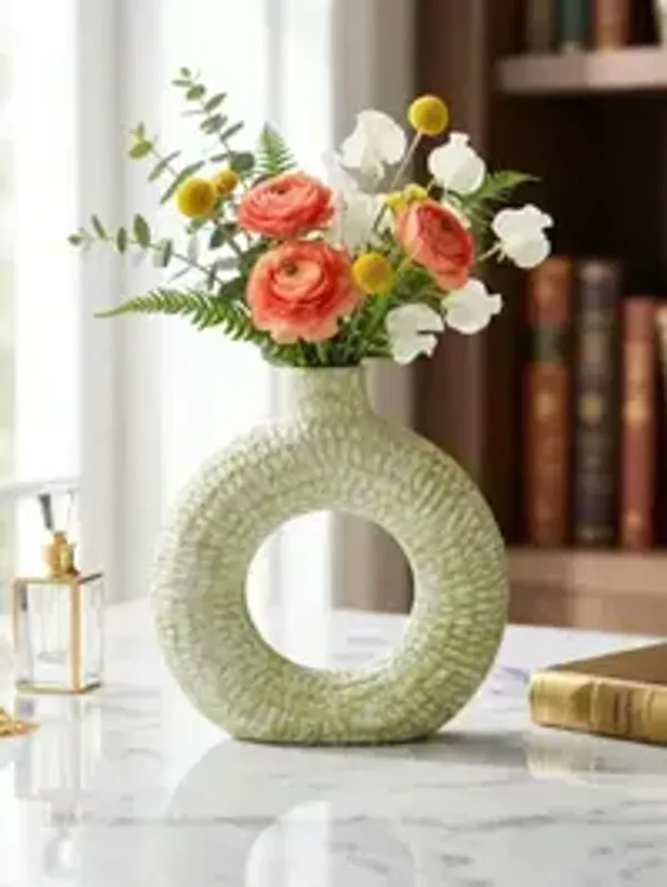 Sage_Aura_Textured_Ring_Ceramic_Flower_Vase_6_5_Inches
