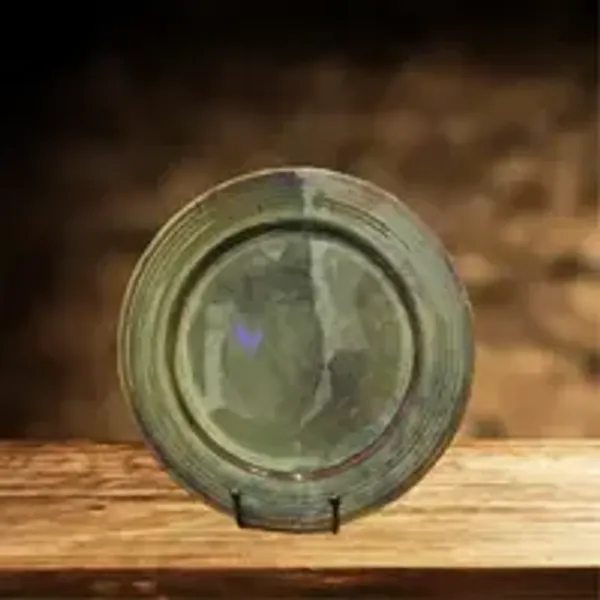 Round_Border_Georgian_Shape_Handcrafted_Plate_Dessert_Green_11