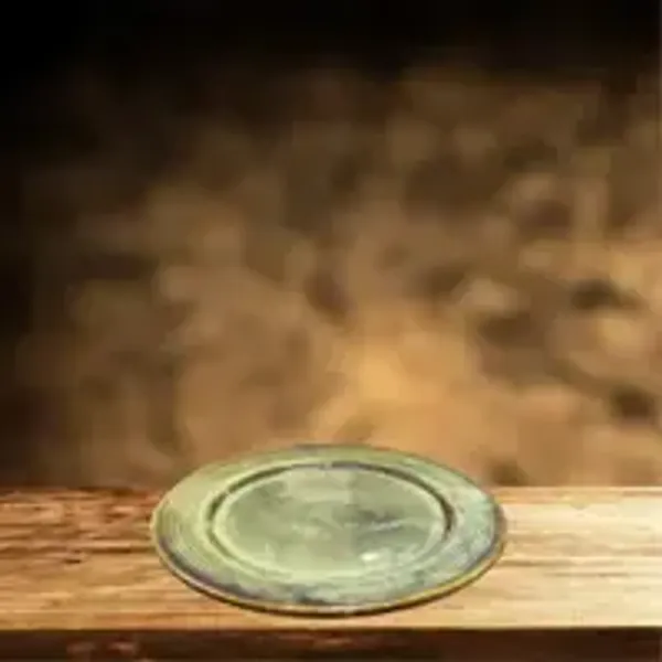 Round_Border_Georgian_Shape_Handcrafted_Plate_Dessert_Green_11