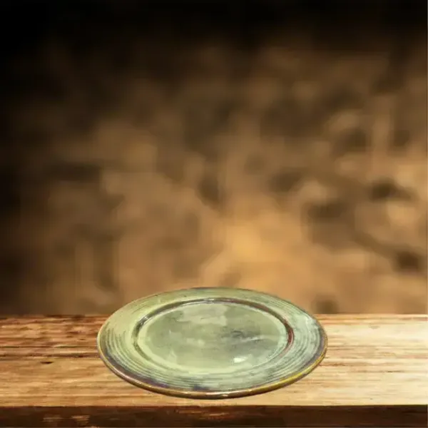 Round_Border_Georgian_Shape_Handcrafted_Plate_Dessert_Green_11