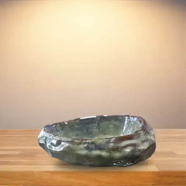 Oval_Stone_Art_Deep_Platter_Bowl_Dessert_Green_8_X_6_Inches