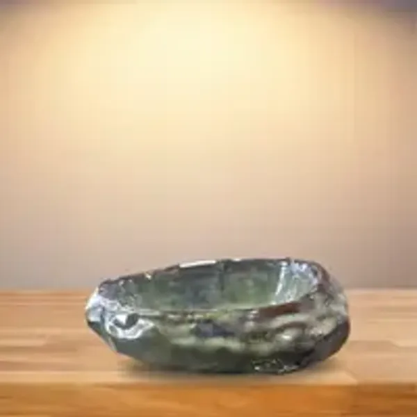 Oval_Stone_Art_Deep_Platter_Bowl_Dessert_Green_8_X_6_Inches