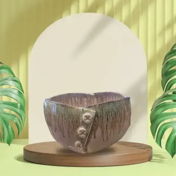 Round_Hand_Folded_Button_Carved_Bowl_Pink_Blush_8_X_5
