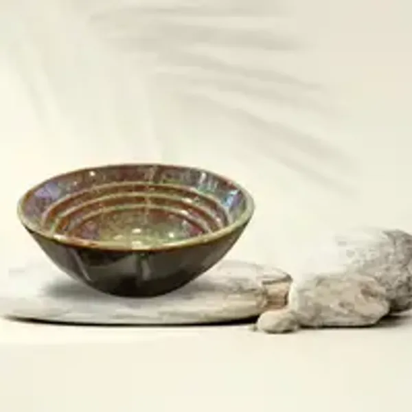 Fluted_Line_Round_Dessert_Green_Bowl_7_5_Inches