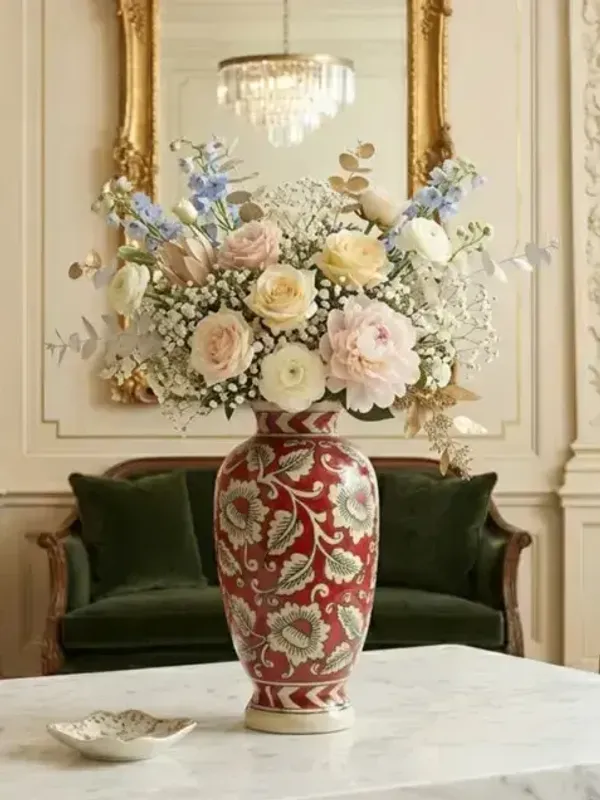 Ruby_Blossom_Handcrafted_Decorative_Vase