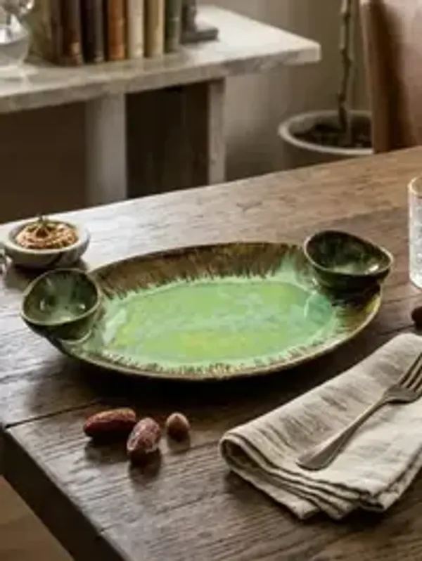 Verdant_Oval_Platter_With_Dip_Bowl_Double_Bowl