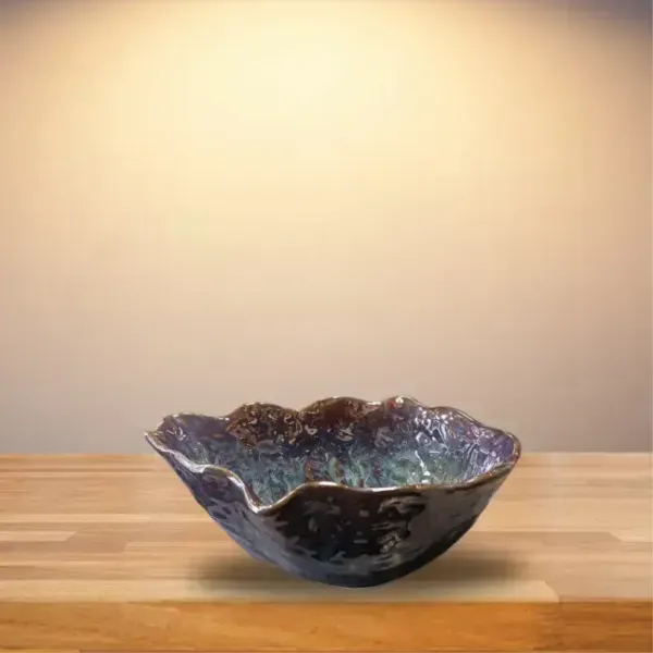 Oval_Studio_Art_Waved_Deep_Platter_Bowl_Dessert_Green_8_5_X_6_Inches