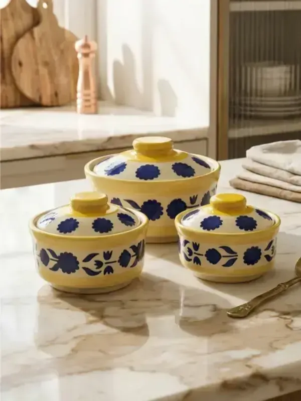 Handcrafted_Floral_Ceramic_Casserole_Bowl_Set_With_Lid_Set_Of_3