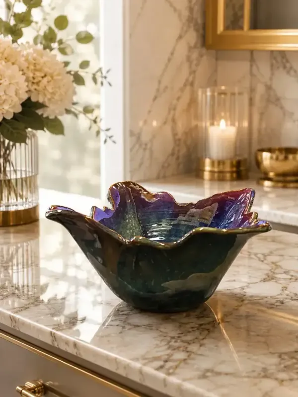 Square_Wavery_Border_Studio_Dessert_Green_Deep_Bowl_8x5_Inches