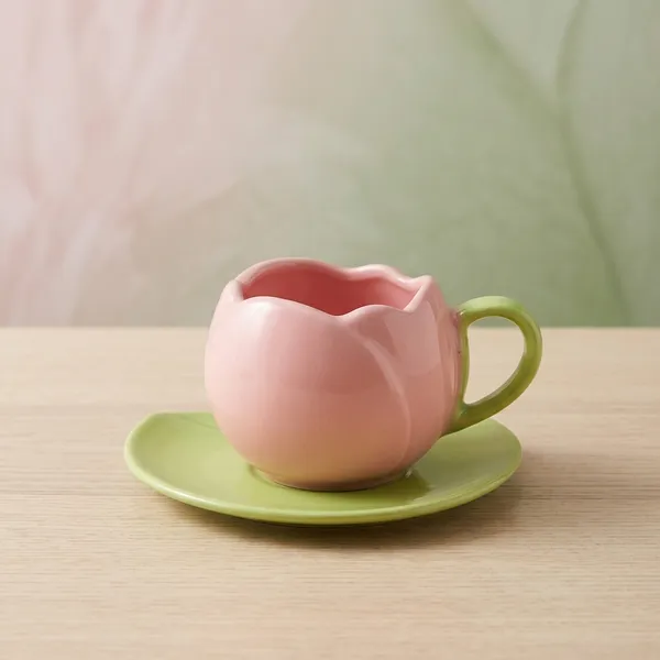 Tulip_Bloom_Handcrafted_Tea_Cup_Saucer_Set