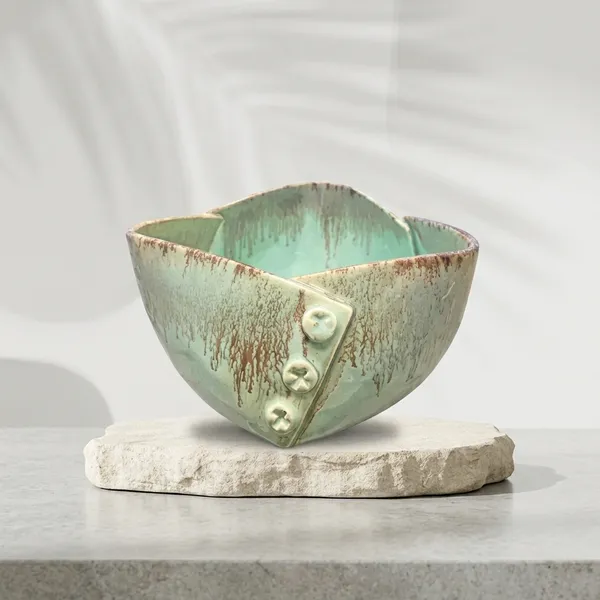 Folded_Triangle_Shape_Engraved_Serving_Bowl_Oceanic_Whisper_8_X_5_Inches