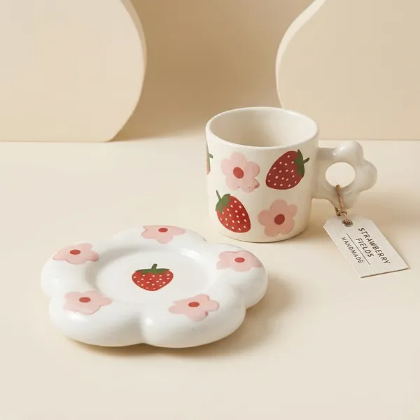 Berry_Blossom_Handcrafted_Coffee_Mug_Saucer_Set