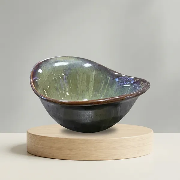 Deep_Oval_Bowl_With_Handle_Dessert_Green_7x5_5_Inches