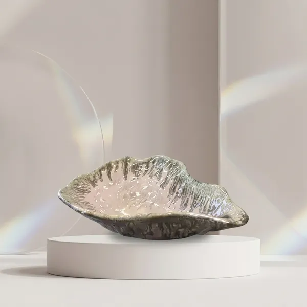 Oval_Stone_Art_Leaf_Shaped_Deep_Platter_Bowl_Pink_Blush_11_5_X_6_5_Inches