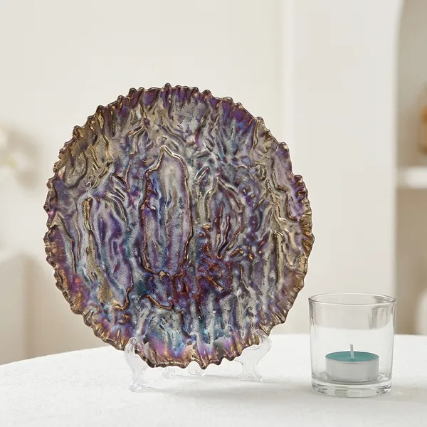 Round_Hand_Carved_Decorative_Plate_Dessert_Green_11