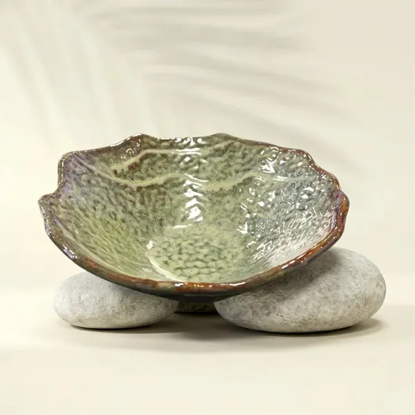 Round_Inclined_Encraved_Artistic_Bowl_Dessert_Green_8_Inches