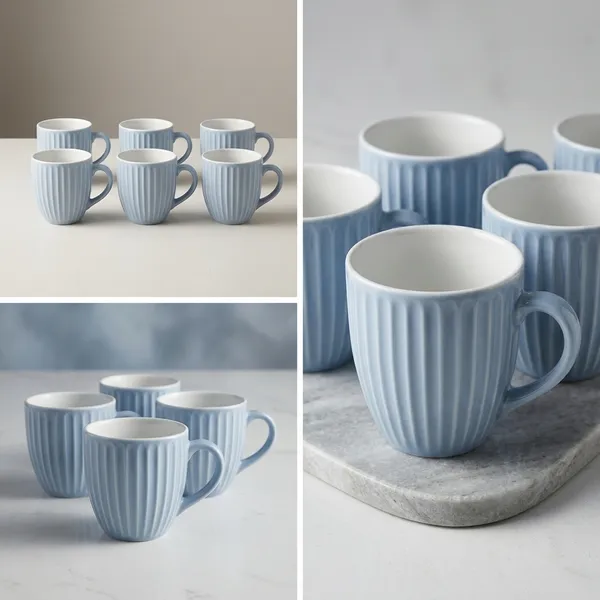Blue_Ribbed_Ceramic_Mug_Set_Set_Of_6_Pcs
