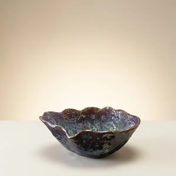 Oval_Studio_Art_Waved_Deep_Platter_Bowl_Dessert_Green_8_5_X_6_Inches