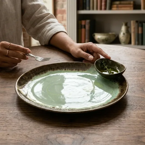 Verdant_Oval_Platter_With_Dip_Bowl_12_X_9_Inches