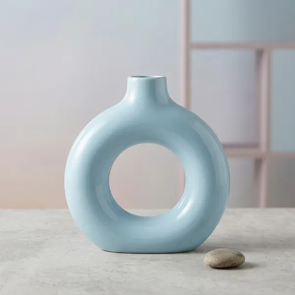 Sky_Blue_Ring_Ceramic_Vase_4_Inches