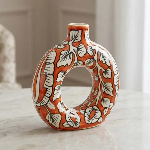 Crimson_Bloom_Handcrafted_Ring_Ceramic_Flower_Vase_7_Inches