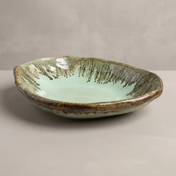 Oval_Semi_Engraved_Dessert_Green_Oceanic_Whisper_8_5_X_6_Inches
