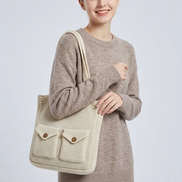 Beige_Knitted_Cotton_Crossbody_Bag_For_Women