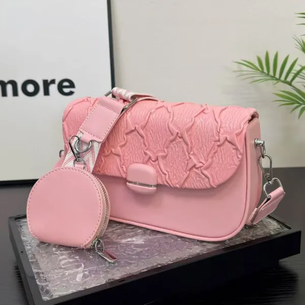 Pink_Pu_Quilted_Flap_Crossbody_Bag_For_Women