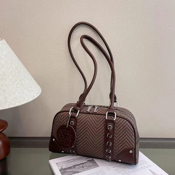 Brown_Pu_Woven_Textured_Barrel_Shoulder_Bag_For_Women